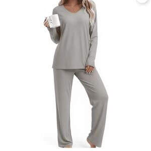SOMER 2 Piece Fall Women Pajama Sets Long Sleeve Cotton Causal Pj Set Ladies...